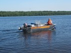 Алюминиевая лодка Wellboat 46 консоль