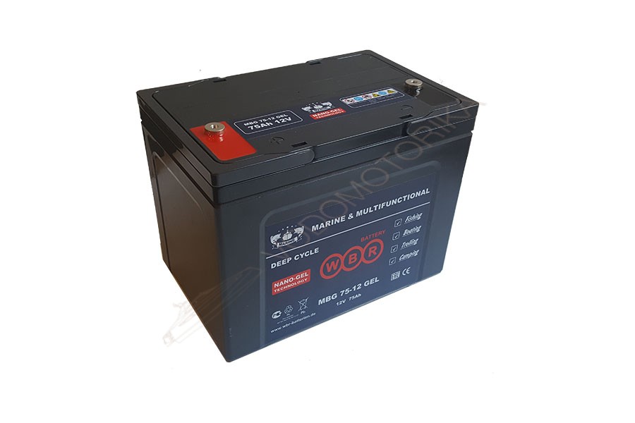 Cвинцово-кислотная аккумуляторная батарея WBR Marine MBG 75-12 GEL