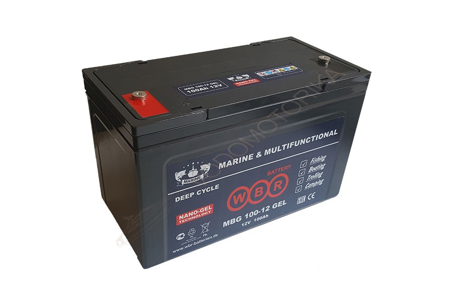 Cвинцово-кислотная аккумуляторная батарея WBR Marine MBG 100-12 GEL