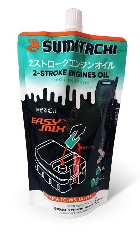 Порционное моторное масло SUMITACHI 2-STROKE ENGINES OIL TC-W3 0.25л